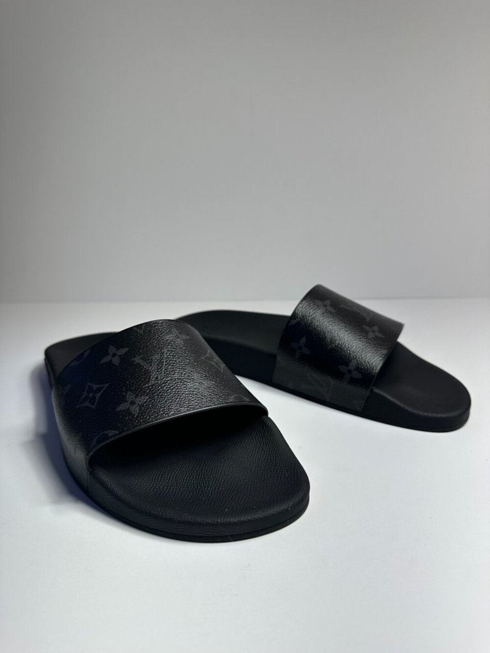 LOUIS VUITTON Waterfront Mule Slides in Monogram Eclipse